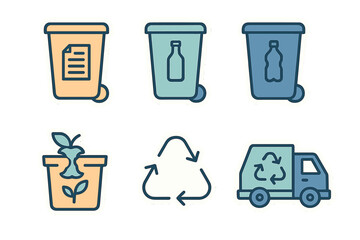 Recycling and Waste Management Icons