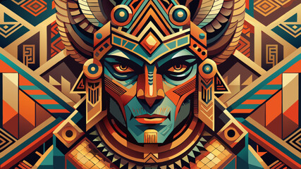 Obraz premium tribal mask pattern