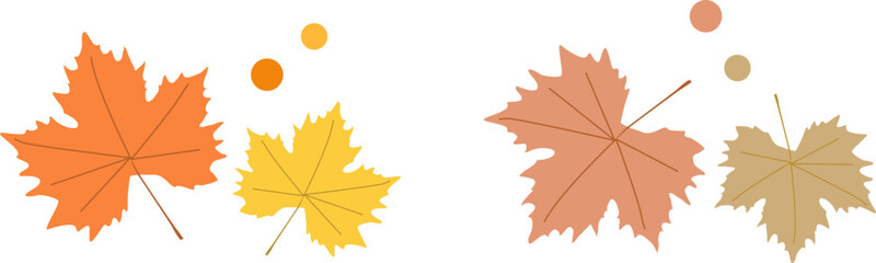 Autumn Maple Leaves Decoration Vector Illustration  가을 단풍 장식 벡터 일러스트