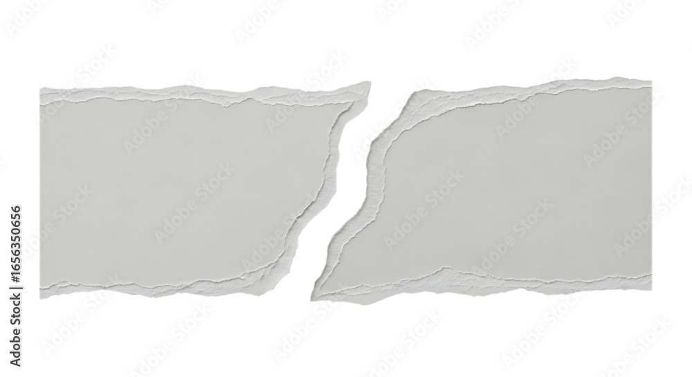 Poster torn paper texture isolated on transparent background for graphic design projects and creative eleme