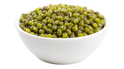 Mung beans in a white bowl healthy food