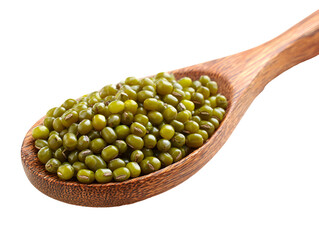 Mung Beans in Wooden Spoon Healthy Food