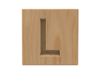 Wooden box letter L
