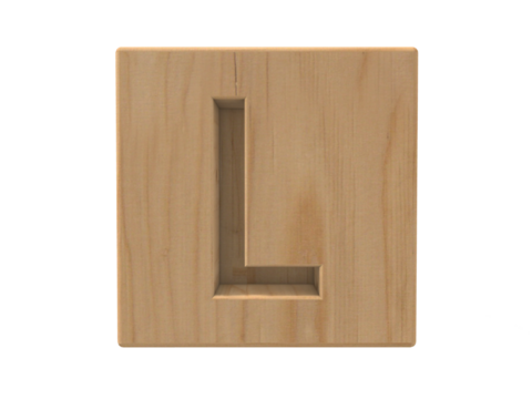Wooden box letter L