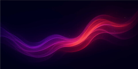 Abstract red vector background with glowing waves lines and flowing light design