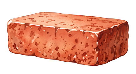 Realistic illustrated brick isolated on a transparent background for design purposes