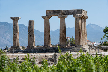 Fototapeta premium Apollotempel in Korinth, Peloponnes, Griechenland