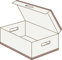 open box for jewelry template illustration icon,