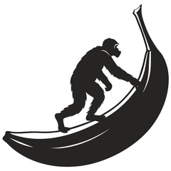 Monkey on a banana