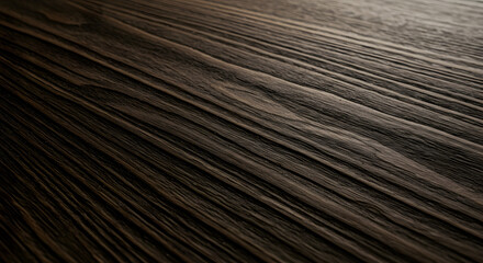 Dark, textured wood grain surface with visible lines and patterns, creating a natural and rustic aesthetic.