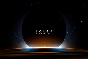Abstract light effects on black background