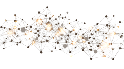 A glowing network of interconnected nodes symbolizing the Internet of Things 