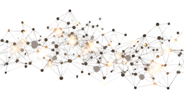 A glowing network of interconnected nodes symbolizing the Internet of Things 