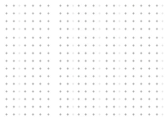 Vector illustration of minimalist geometric pattern of small grey plus signs on a clean, ideal for modern and abstract graphic design