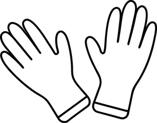 Disposable Medical Gloves Flat Lay Protective Equipment on White Background Vector Design