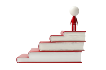 Personal growth book isolated on transparent background