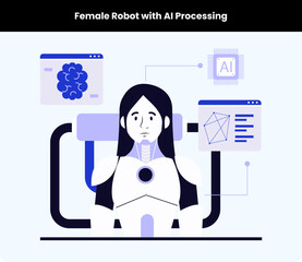 Female Robot with AI Processing
