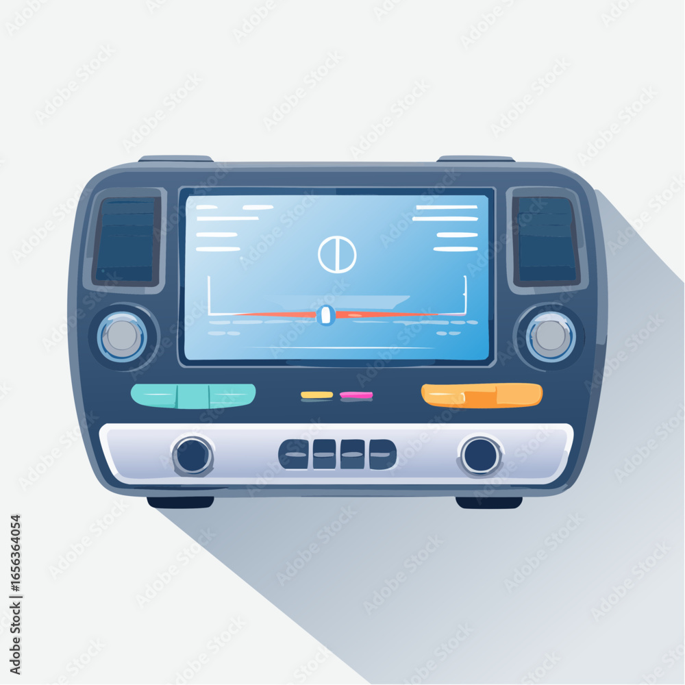 Poster flat design digital dashboard interface