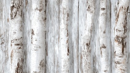 Vertical birch wood planks, light gray-white