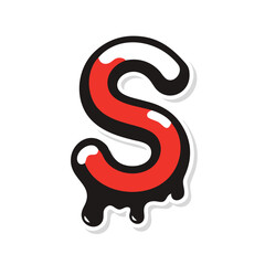 Surreal Melting Letter S Monogram Logo - Liquid & Dripping Vector Icon for Artistic Branding.