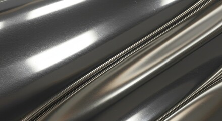 Sleek Metallic Drape: Abstract Dark Grey Texture Background
