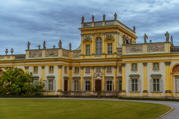 Fototapeta premium Wilanow palace, Warsaw, Poland. Royal palace.