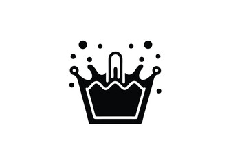 Vector art of water splash in a square container