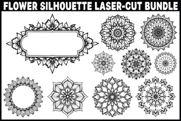 Obraz premium Intricate Flower Pattern SVG Bundle