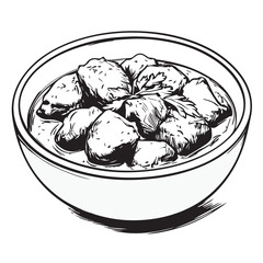 curry food vector illustration