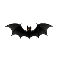 Fototapeta premium Stylized black bat with glowing orange eyes