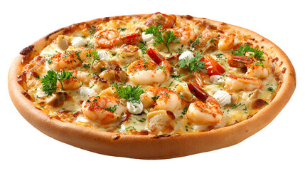 Delicious Shrimp Pizza Gourmet Food Appetizing Meal