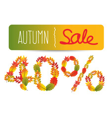 Autumn Sale. Vector illustration.