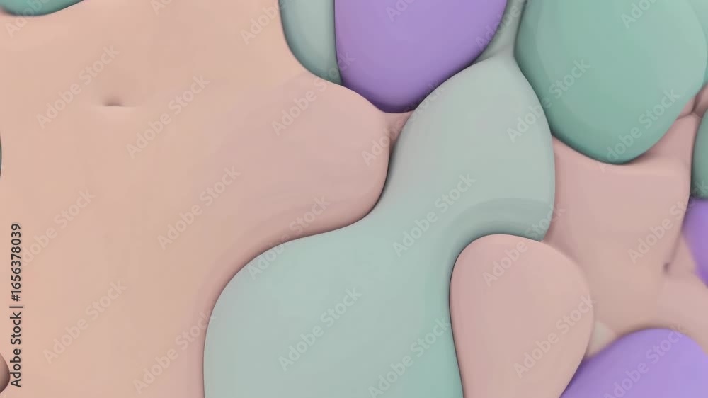 Poster pastel colored abstract shapes form a soothing gradient pattern creating a calming visual harmony wi