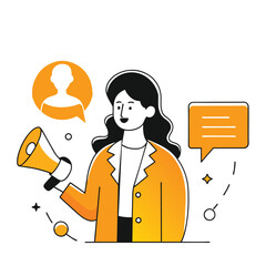 Marketing and Announcement Concept Illustration