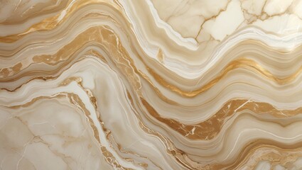 Obraz premium Seamless texture of polished marble veins in soft cream and gold, ultra high resolution, elegant stone surface