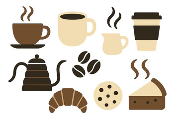 Coffee and Pastry Assortment with Hot Beverages