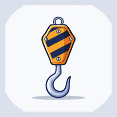 Cartoon Crane Hook Illustration