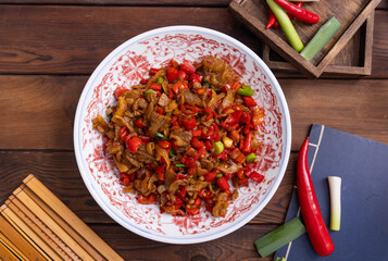 Jiangxi stir-fried spicy pork lard residue