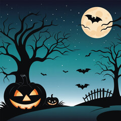 halloween background with pumpkin