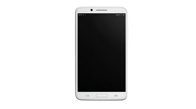 White Smartphone Black Screen Mobile Device Technology