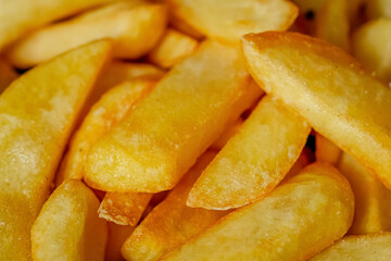 French fries in close-up. French fries are a gourmet treat.