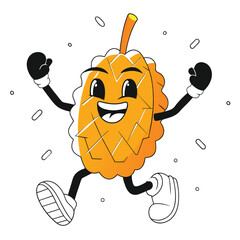  jackfruit cartoon running 