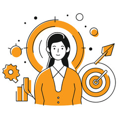  target business illustration of a woman 