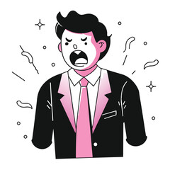 Angry Businessman Illustration