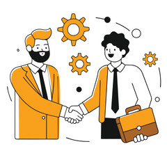  deal business illustration of a man 