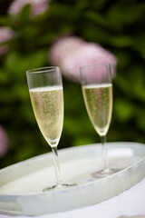 Two glasses of champagne