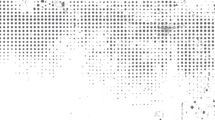 Halftone grunge dot texture. Distressed halftone pattern with vintage worn overlay. Retro dotted background for creative artwork and design