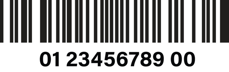 Barcode abstract geometric pattern design featuring a repeating barcode