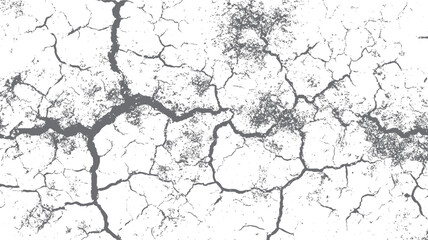 Abstract cracked wall grunge background. Distressed surface with broken cracks and rough texture. Vintage overlay for retro creative artwork
