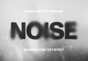 Blurred Noise Text Effect Mockup